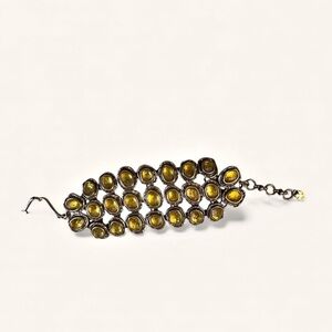 Luck Brand Vintage-Inspired Gold Bracelet with Yellow Accents